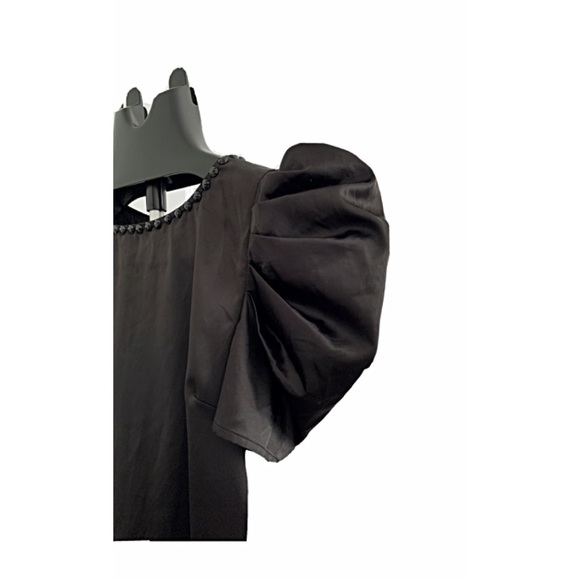 PURE SUGAR Sz Xs Black Satin Jeweled Slip Dress - Picture 4 of 7